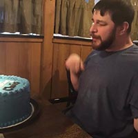 happy birthday boy with cake