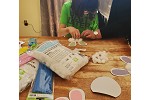 Working on Easter Paper Crafts
