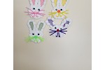 Four Cute Bunnies Crafts on Display