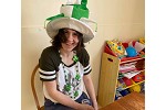 Having fun wearing a hat on St. Patricks' Day